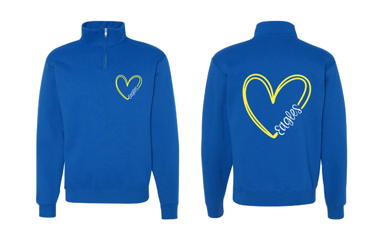 Eagles Heart 1/4 Zip