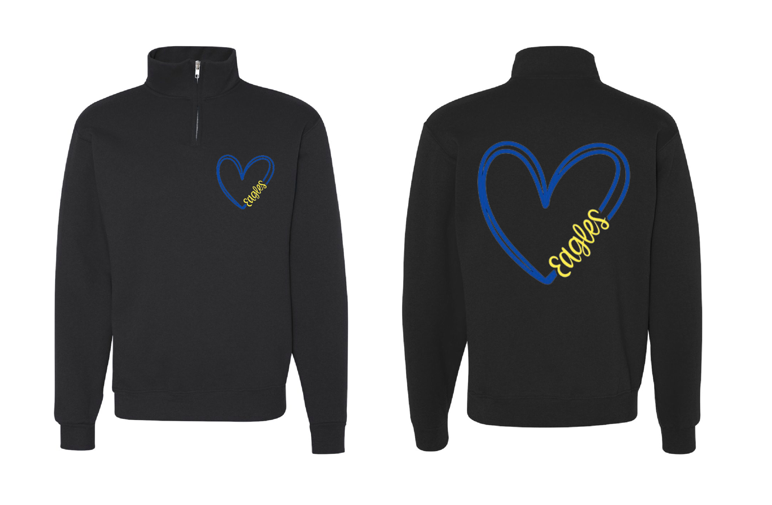 Eagles Heart 1/4 Zip