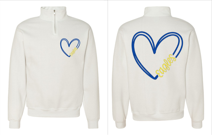 Eagles Heart 1/4 Zip