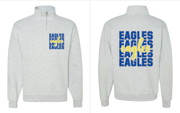 Eagles x4 1/4 zip GREY