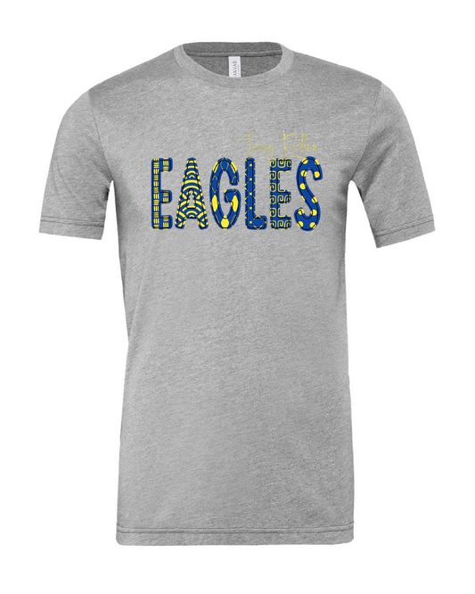 Eagles Patchwork Design Short Sleeve