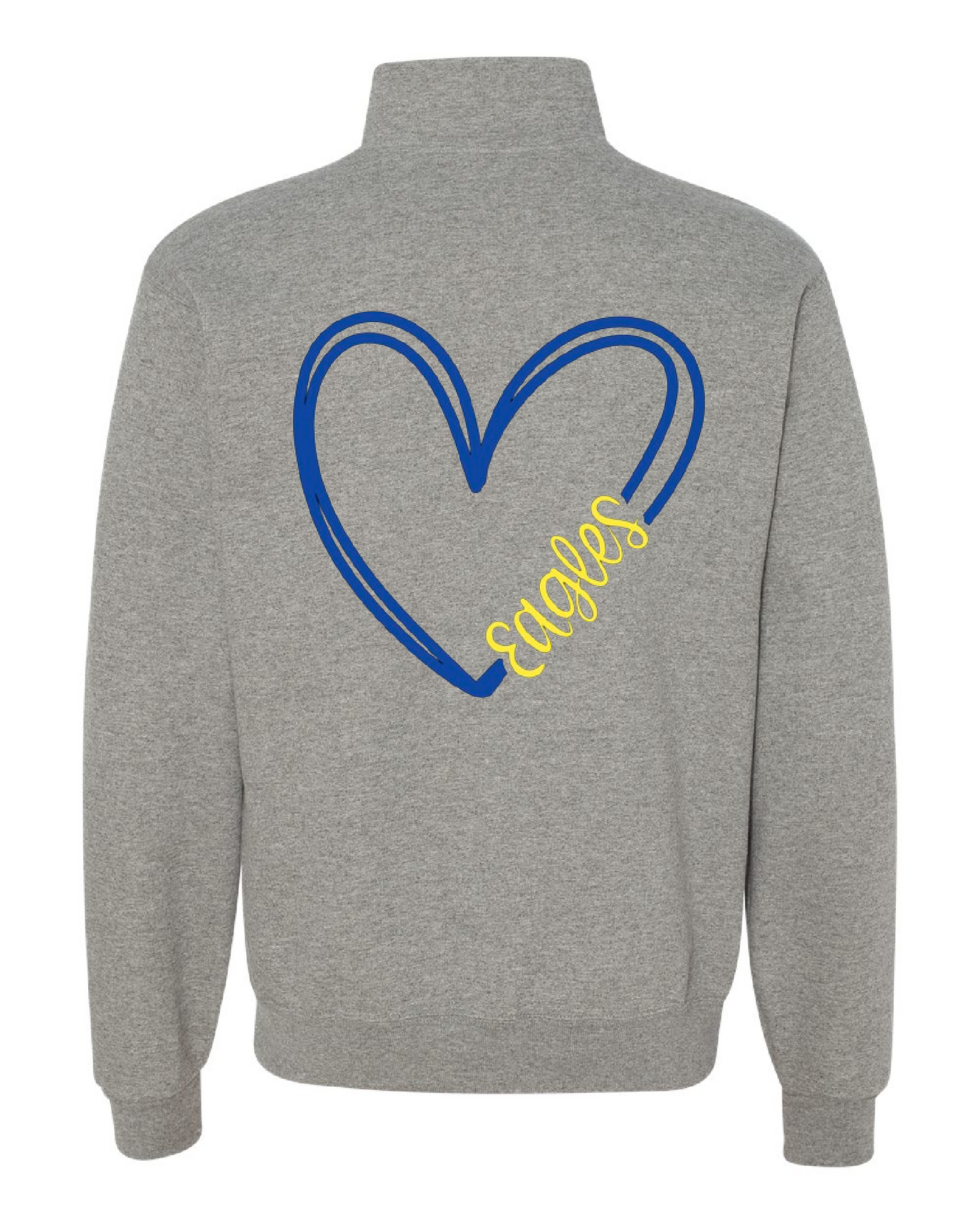 Eagles Heart 1/4 Zip GREY