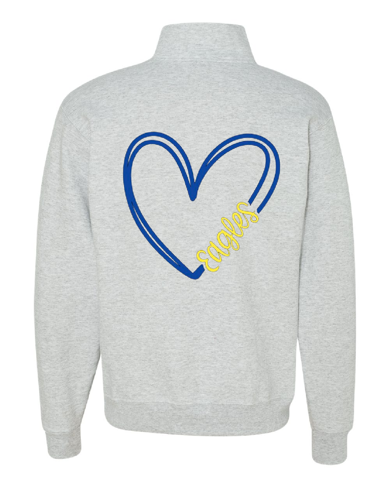 Eagles Heart 1/4 Zip GREY